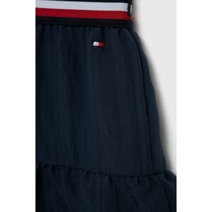 Dětská sukně Tommy Hilfiger tmavomodrá barva, mini, áčková