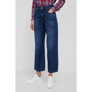 Bavlněné džíny Sisley dámské, high waist