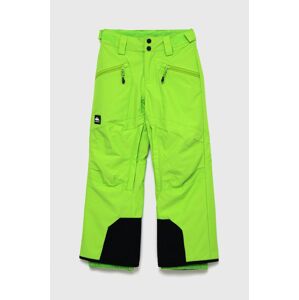 Dětské kalhoty Quiksilver zelená barva