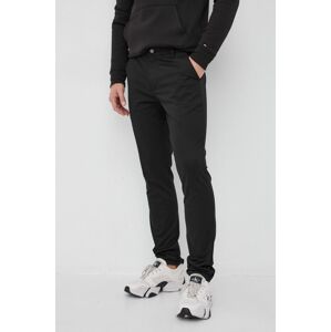 Kalhoty Calvin Klein Jeans pánské, černá barva, jednoduché