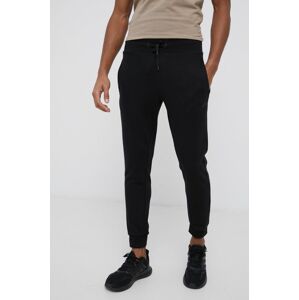 Bavlněné kalhoty 4F pánské, černá barva, hladké