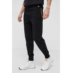 Bavlněné kalhoty Paul Smith pánské, černá barva, hladké