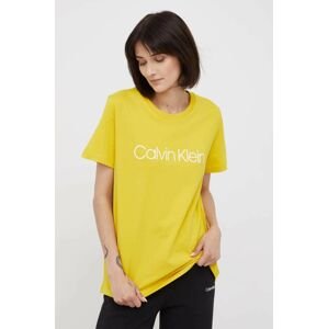 Bavlněné tričko Calvin Klein žlutá barva