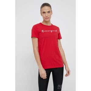 Bavlněné tričko Rossignol červená barva