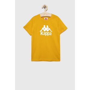 Dětské tričko Kappa žlutá barva, s potiskem