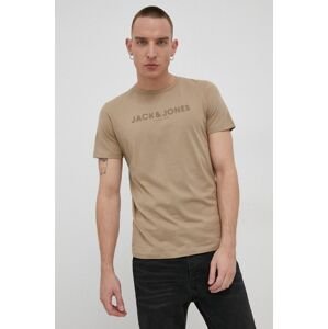 Bavlněné tričko Premium by Jack&Jones šedá barva