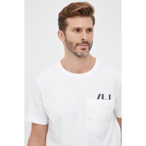 Bavlněné tričko Selected Homme bílá barva, hladké