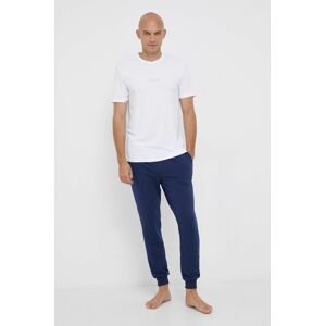 Pyžamové tričko Calvin Klein Underwear bílá barva, hladké