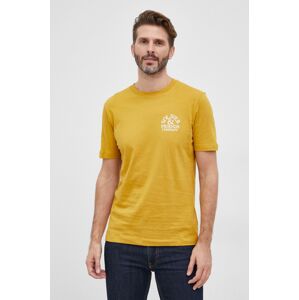 Bavlněné tričko s.Oliver žlutá barva, s potiskem