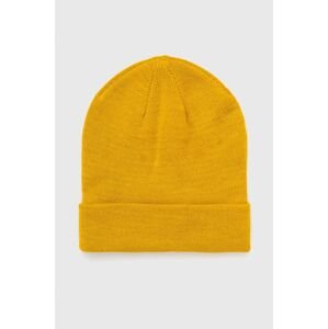 Čepice Only žlutá barva, z tenké pleteniny