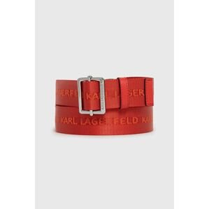 Pásek Karl Lagerfeld dámský, červená barva