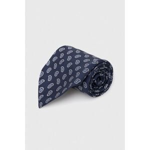 Hedvábná kravata Polo Ralph Lauren tmavomodrá barva