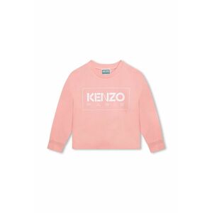 Dětská mikina Kenzo Kids růžová barva, s potiskem