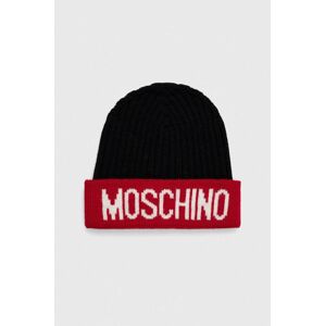 Vlněný klobouk Moschino červená barva