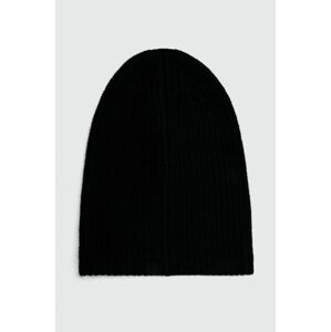 Vlněný klobouk By Malene Birger černá barva, z tenké pleteniny