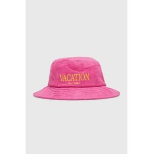 Bavlněná čepice On Vacation růžová barva