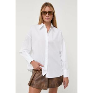 Košile Drykorn dámská, bílá barva, relaxed, s klasickým límcem