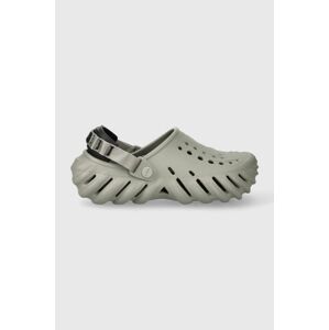 Pantofle Crocs Echo Clog dámské, šedá barva, 207937
