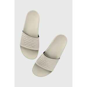 Pantofle Emporio Armani Underwear pánské, béžová barva, XJPM15 XN871 S960