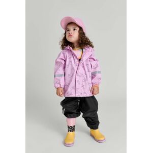 Dětská bunda a kalhoty Reima Moomin Plask fialová barva