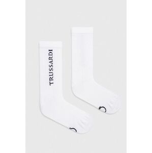 Ponožky Trussardi pánské, bílá barva