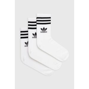 Ponožky adidas Originals 3-pack bílá barva