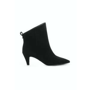Semišové boty Kennel & Schmenger Porto dámské, černá barva, na podpatku, 21-78570.380