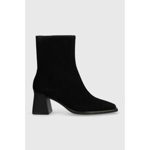 Semišové boty Vagabond Shoemakers HEDDA dámské, černá barva, na podpatku, 5002.040.20