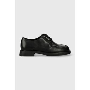 Kožené polobotky Vagabond Shoemakers JACLYN dámské, černá barva, na plochém podpatku, 5638.201.20
