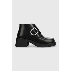 Kožené kotníkové boty Vagabond Shoemakers DORAH dámské, černá barva, na podpatku, 5642.301.20