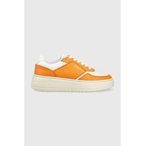 Kožené sneakers boty Copenhagen oranžová barva, CPH1 vitello