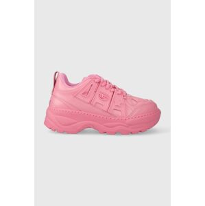 Kožené sneakers boty Chiara Ferragni růžová barva, CF3000_012