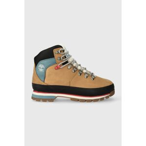 Boty Timberland Euro Hiker F/L WP Boot dámské, hnědá barva, na plochém podpatku, TB0A5QT12311