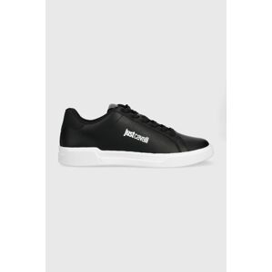 Kožené sneakers boty Just Cavalli černá barva, 75QA3SB3ZP287899