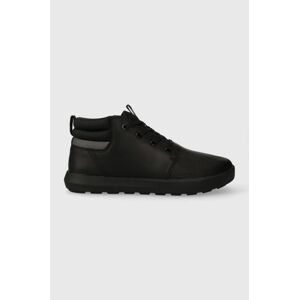 Kožené sneakers boty Caterpillar PROXY MID FLEECE černá barva, P110571