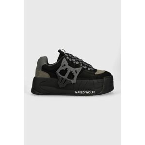 Kožené sneakers boty Naked Wolfe Slade černá barva