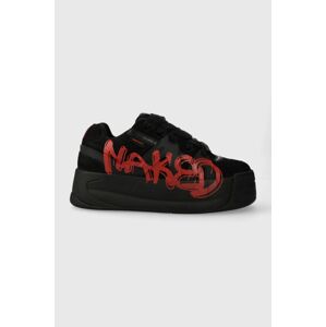 Semišové sneakers boty Naked Wolfe Slide černá barva
