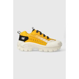 Kožené sneakers boty Caterpillar INTRUDER žlutá barva, P111294