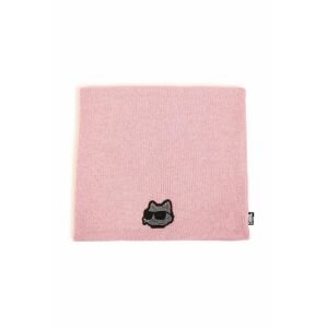 Dětský nákrčník Karl Lagerfeld růžová barva, s aplikací