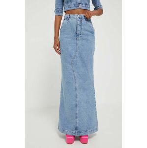 Džínová sukně Moschino Jeans maxi, áčková