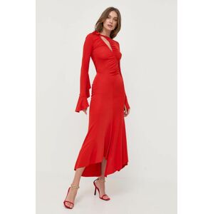 Šaty Victoria Beckham červená barva, maxi
