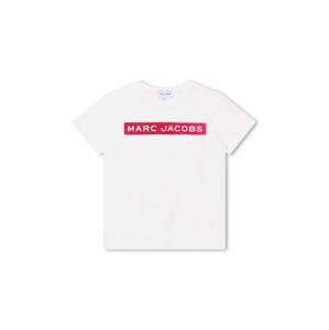 Dětské bavlněné tričko Marc Jacobs bílá barva