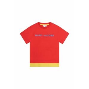 Dětské bavlněné tričko Marc Jacobs červená barva