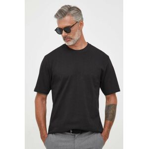 Bavlněné tričko Lindbergh černá barva