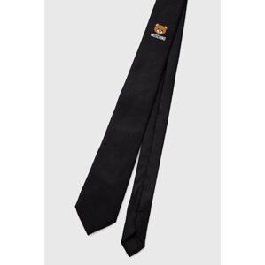 Hedvábná kravata Moschino černá barva, M5347 55060