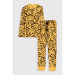 Dětské bavlněné pyžamo Coccodrillo žlutá barva