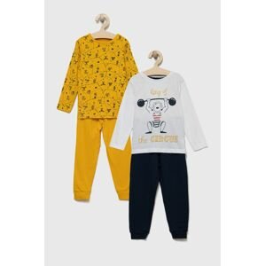 Dětské pyžamo zippy žlutá barva
