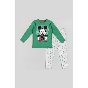 Dětské bavlněné pyžamo zippy X Disney zelená barva