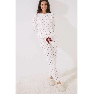Pyžamo women'secret Nordic bílá barva