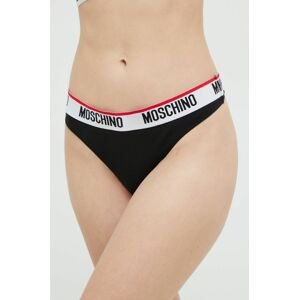 Tanga Moschino Underwear 2-pack černá barva